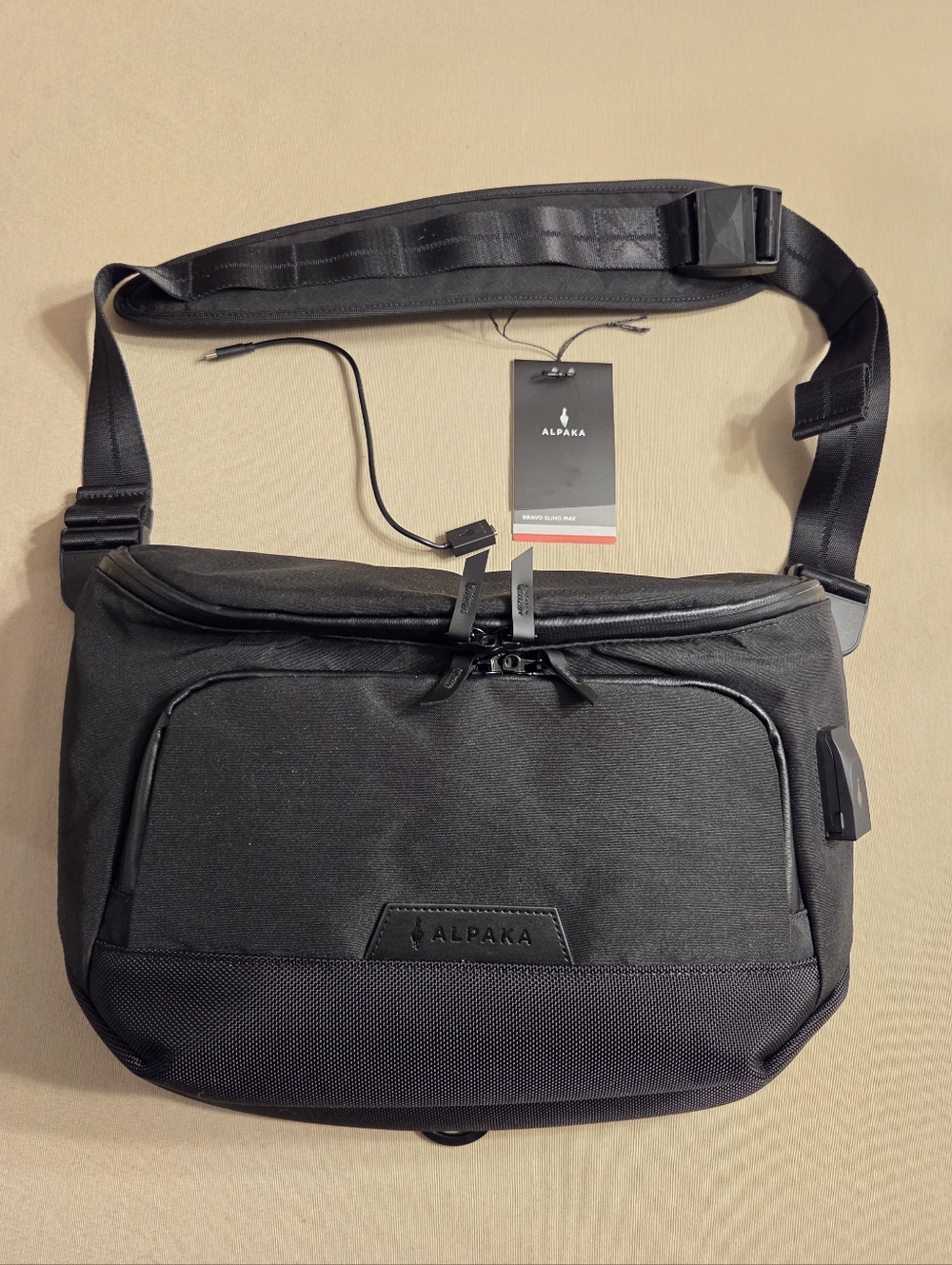 Alpaka Bravo Sling Max V2 Crossbody Bag in Black Axogrid 300D EDC